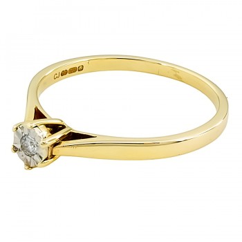 9ct gold Diamond Ring size M